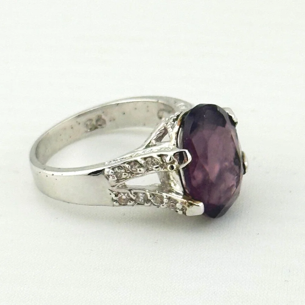Premier Design amethyst and rhinestone ring size 7